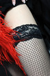 sexy legs in black lace provocative stockings