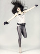 Beautiful girl in jump