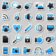 social Media Blue stickers