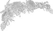 chrysanthemum flower frame corner chrysanthemum flower frame corner
