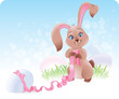 Easter Bunny at the Egg hunt