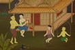 Art thai painting on wall in temple Art thai painting on wall in temple