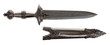 Model of the old dagger with a white background