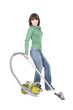 woman with vacuum