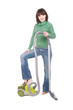 woman with vacuum