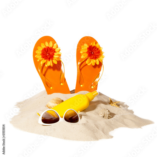 Illustration: beach concept with pile of sand beach concept with pile of sand