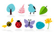 Spring Summer Design Elements Set