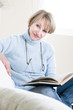 Mature woman relaxing