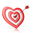 heart shaped target with the arrow in the center heart shaped target with the arrow in the center