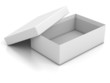 white open empty box isolated over white background white open empty box isolated over white background