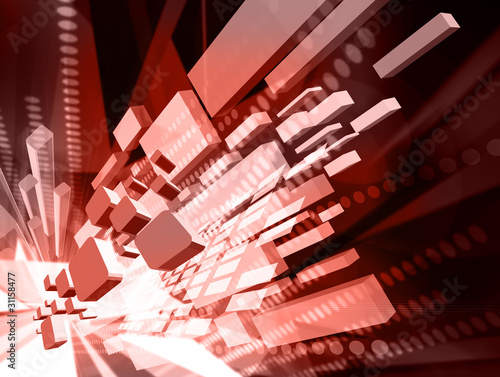 Illustration: 3d data backdrop 3d data backdrop