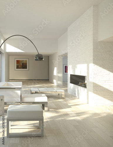 Illustration: Modernes Loft / Penthouse - Inneneinrichtung Modernes Loft / Penthouse - Inneneinrichtung