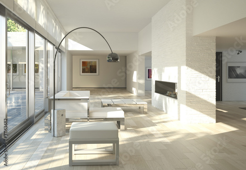 Illustration: Modernes Loft / Penthouse - Inneneinrichtung Modernes Loft / Penthouse - Inneneinrichtung