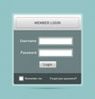 Member login website element
