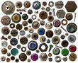Screws heads isolated on white