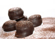 Set of chocolates on white background: Italian Set of chocolates on white background: Italian