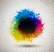 Colorful ink splash banner.