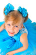 Cute little girl in ballroom dress