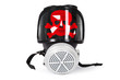 gas mask on white with clipping path