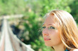 Portrait of a beautiful girl in the forest