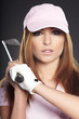 Woman and golf