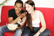 Paar zuhause TV Abend