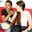 Paar zuhause TV Abend