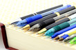pens and book