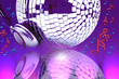 casque audio et disco ball