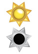 gold and silver medal star