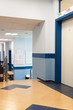 long corridor in hospital with doors long corridor in hospital with doors