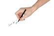Pen in man's hand drowing Pen in man's hand drowing