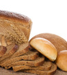 bread at sacking isolated on white bread at sacking isolated on white