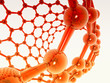 orange reflective nanotube structure on white