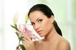 Beautiful young woman face