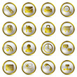 Gold icons set Gold icons set