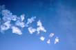 flash and smoke in the blue sky