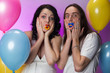 Funny pregnant couple with dummies