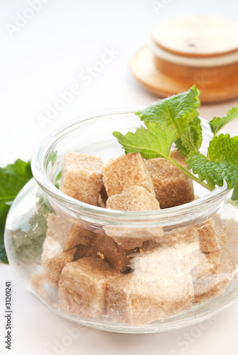 Photo: brown sugar in glass bowl brown sugar in glass bowl