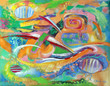 Artists abstract oil painting