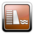 Bronze Glossy Square Icon "Dam"
