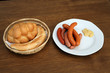 sausages with rolls and mustard sausages with rolls and mustard