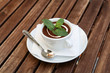 hot chocolate with mint leafs hot chocolate with mint leafs