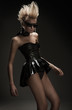 Mysterious blonde girl posing
