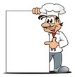 Cook Pointing on Board