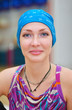 attractive young woman wearing bandana