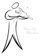 Silhouette of musician