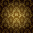Seamless vintage wallpaper background stamping old gold