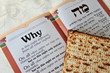 Traditional Jewish Matzo Sheets on a Passover Seder Table.