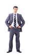 Full length of a handsome business man with hands Full length of a handsome business man with hands